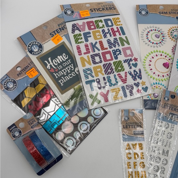 Crafting Supplies Set with Tools and Stickers - Picture 3 of 9